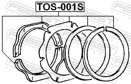 Febest Draagarm reparatieset TOS-001S