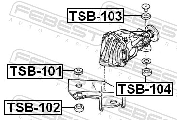 Febest Differentieel keerring TSB-104