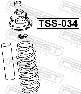 Febest Veerpootlager & rubber TSS-034