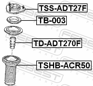 Febest Veerpootlager & rubber TSS-ADT27F