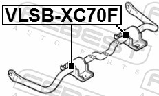 Febest Stabilisatorstang rubber VLSB-XC70F