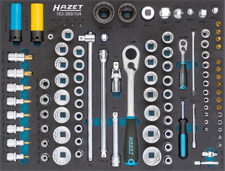 Steeksleutelset Hazet 163-369/104