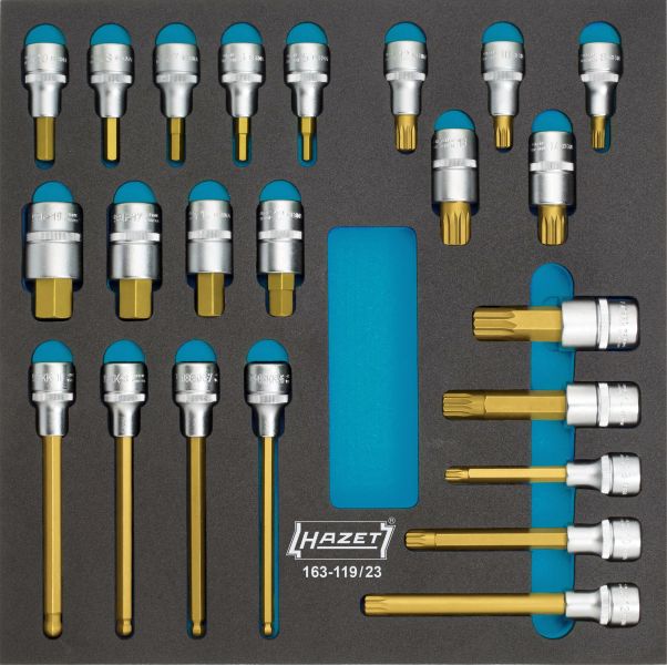 Steeksleutelset Hazet 163-119/23