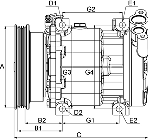 Hc-Cargo Airco compressor 241635