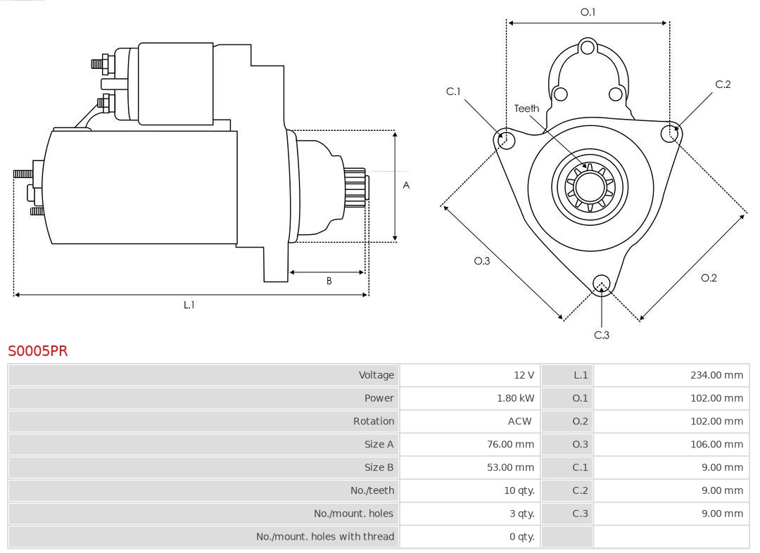 AS-PL Starter S0005PR