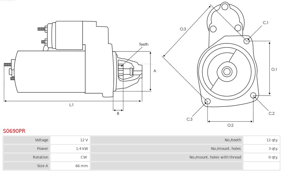 AS-PL Starter S0690PR