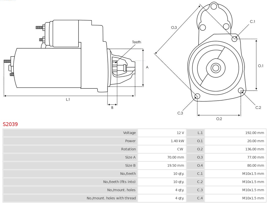 AS-PL Starter S2039