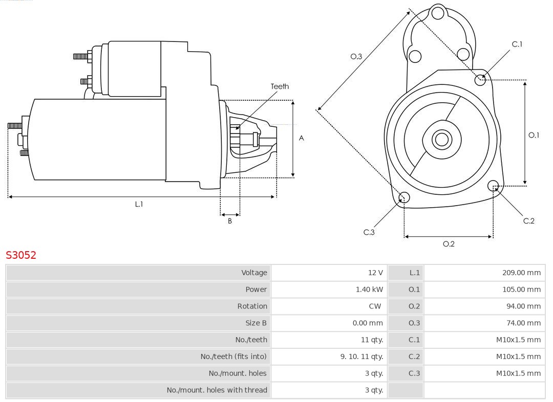 AS-PL Starter S3052