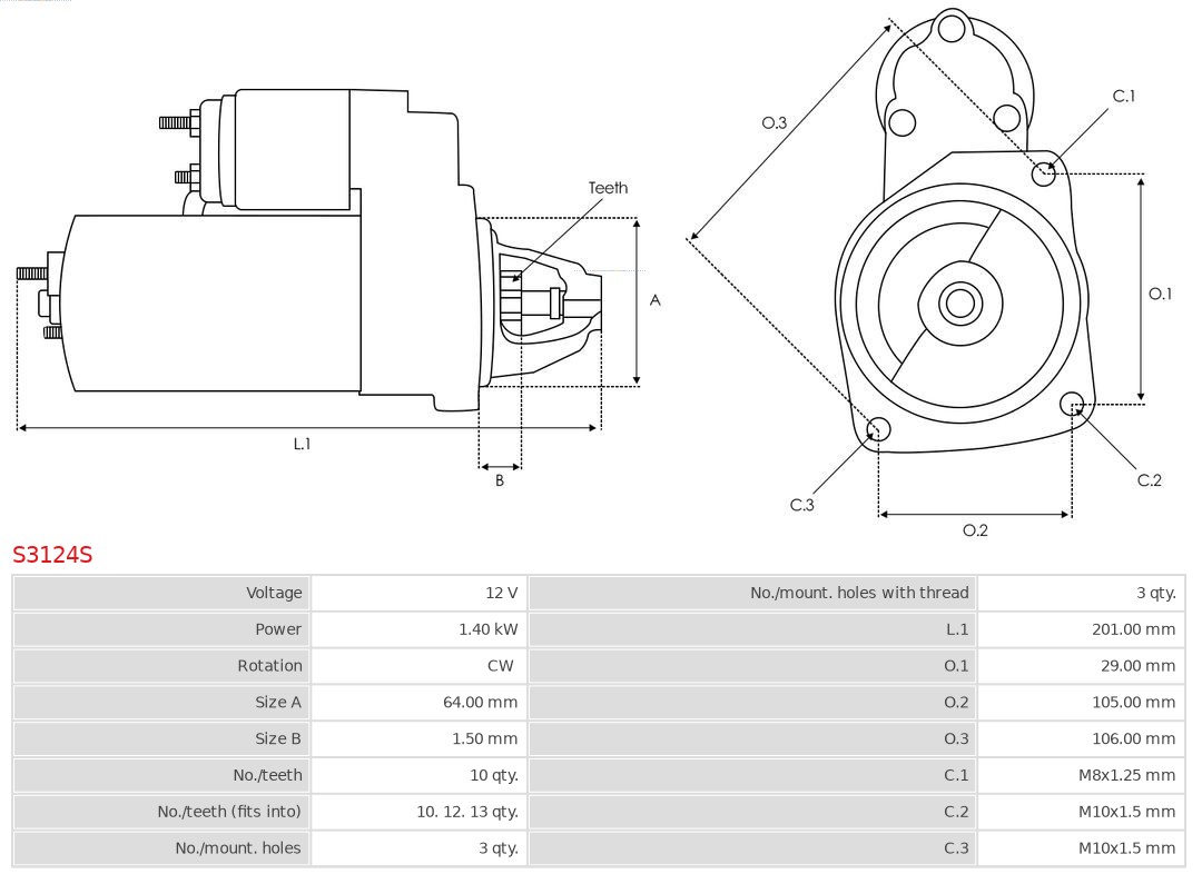 AS-PL Starter S3124S