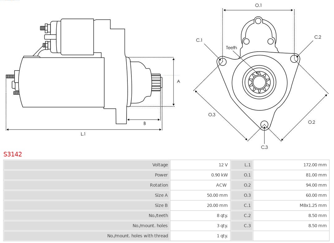 AS-PL Starter S3142