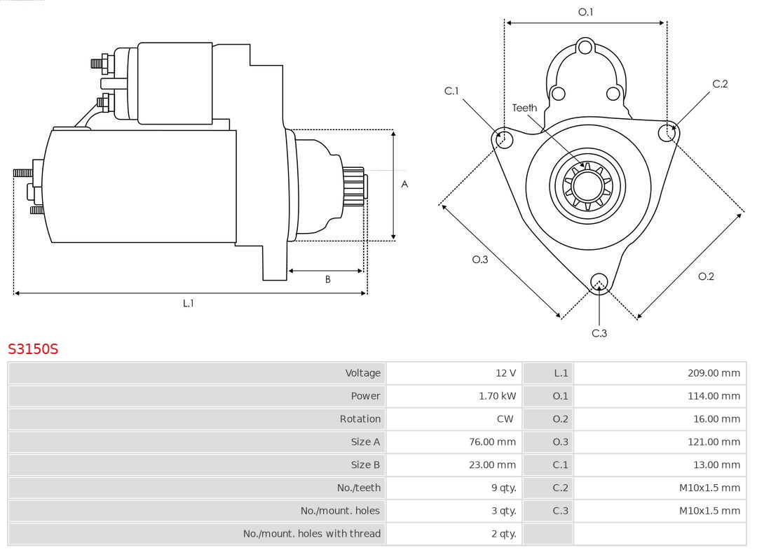 AS-PL Starter S3150S