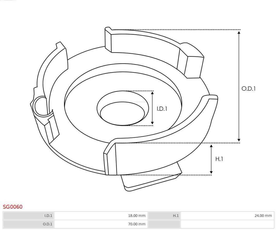 AS-PL Reparatieset, startmotor SG0060