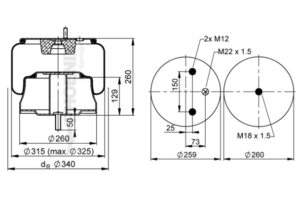 Veerbalg Phoenix 1 DF 25 A-30