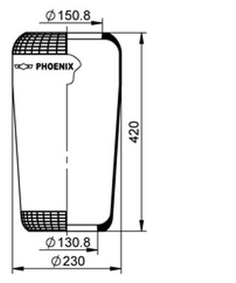 Veerbalg, luchtvering Phoenix 2 F 18 B