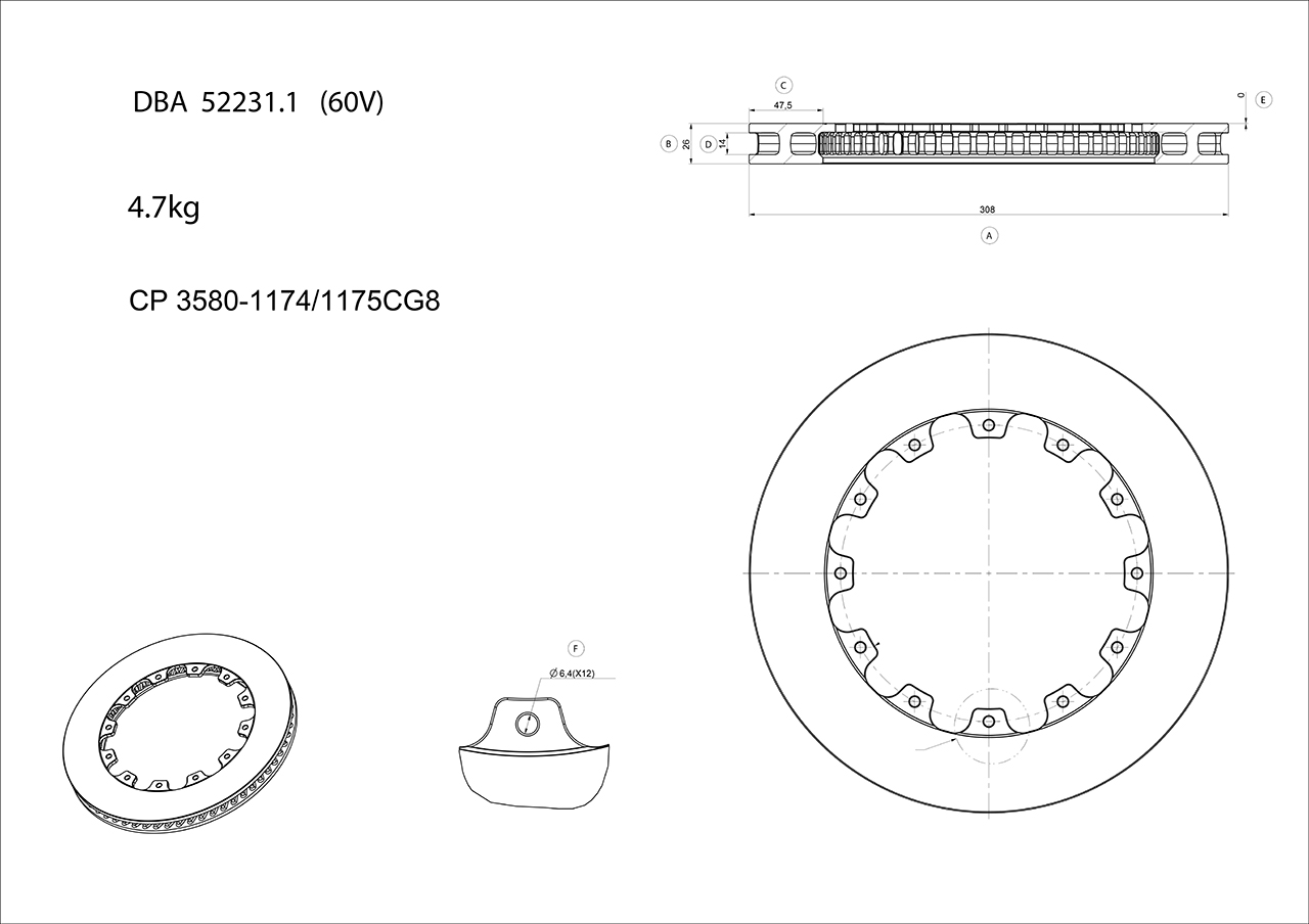 Remschijven HIGH PERFORMANCE Dba Australia DBA52231.1LS