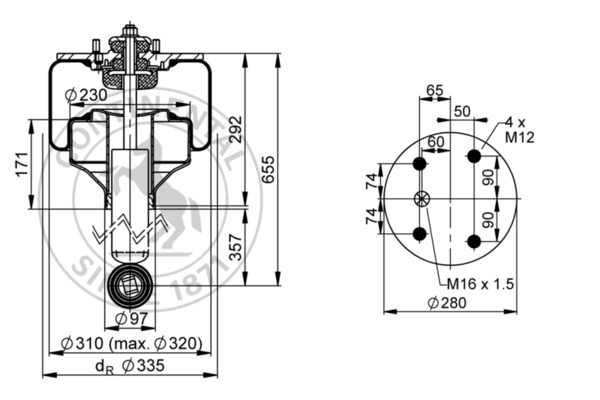 Veerbalg Contitech Air Spring 1416 N P05