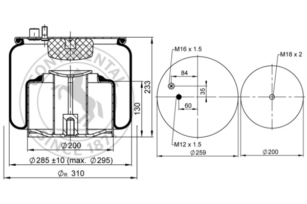 Contitech Air Spring Veerbalg 4880 N1 P01