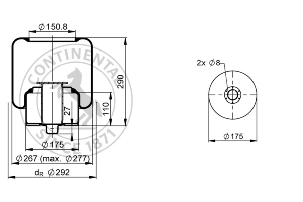 Contitech Air Spring Veerbalg 6615 N P01