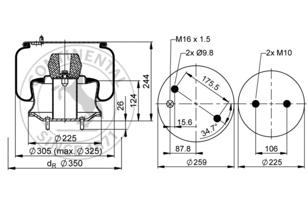 Contitech Air Spring Veerbalg 6620 N P02