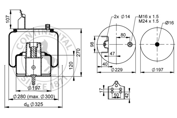 Contitech Air Spring Veerbalg 6631 N P01