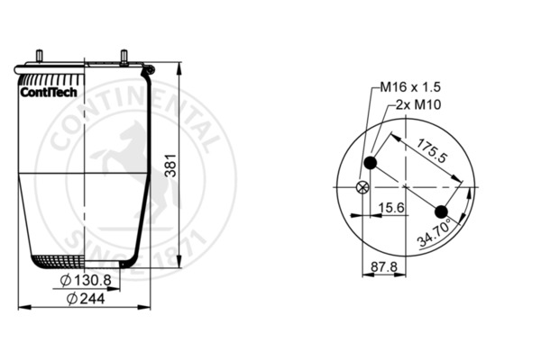 Veerbalg Contitech Air Spring 6641 N P01