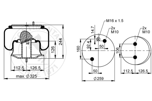 Veerbalg Contitech Air Spring 6641 N P02