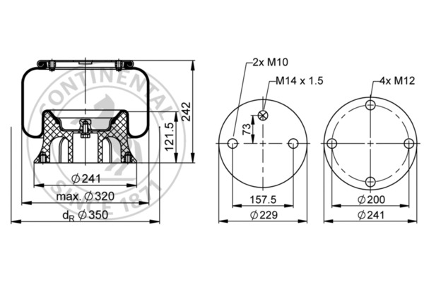 Contitech Air Spring Veerbalg 6707 N P01