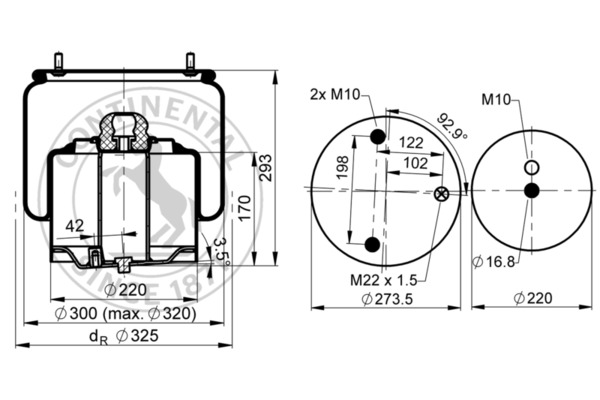 Veerbalg Contitech Air Spring 6751 N P02R