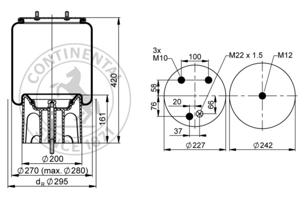 Veerbalg Contitech Air Spring 792 N P05