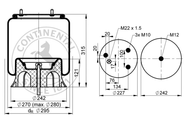Contitech Air Spring Veerbalg 794 N P02
