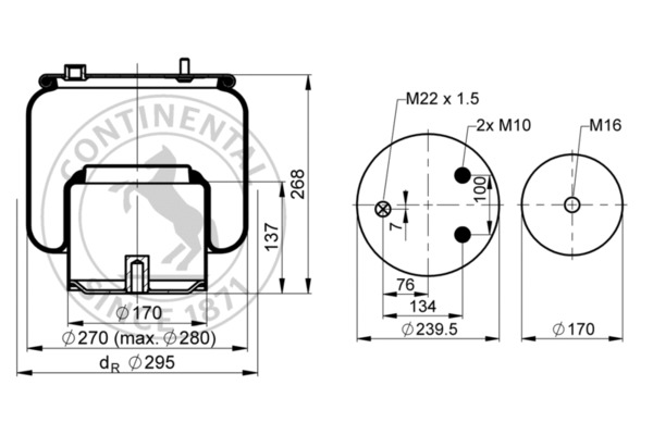Contitech Air Spring Veerbalg 887 N P08