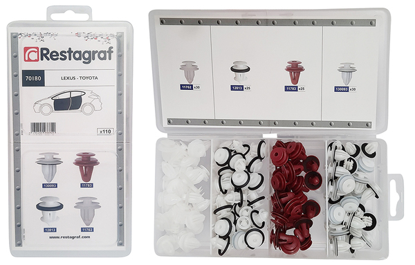 Assortiment, bevestigingsmiddelen Restagraf 70180