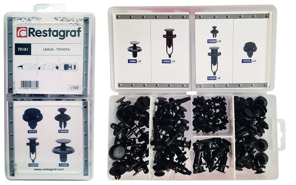 Assortiment, bevestigingsmiddelen Restagraf 70181