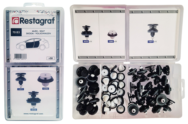 Assortiment, bevestigingsmiddelen Restagraf 70183