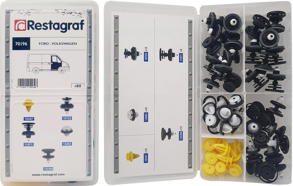 Assortiment, bevestigingsmiddelen Restagraf 70196