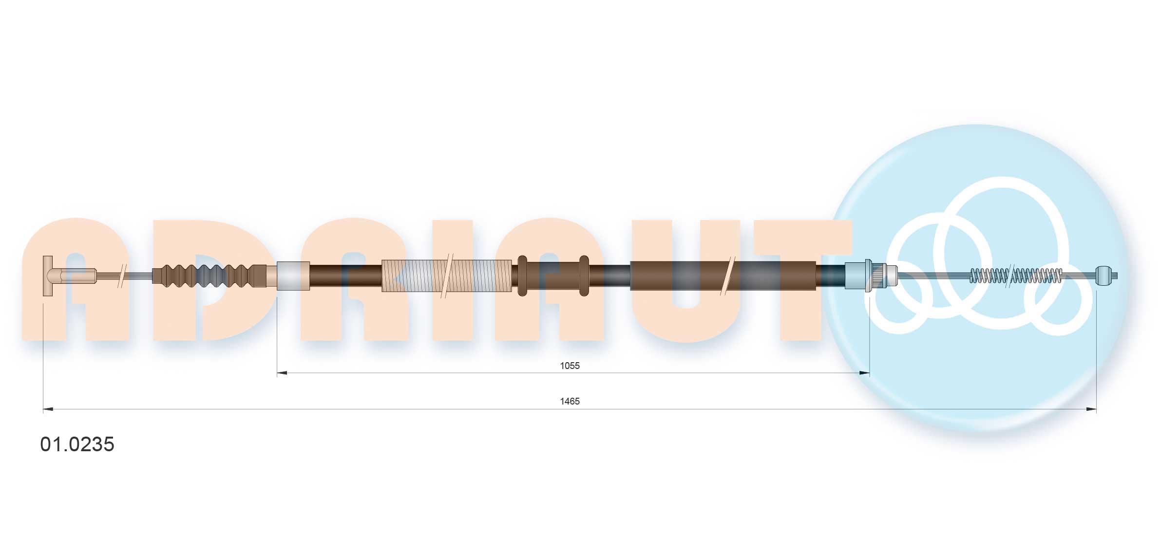 Handremkabel Adriauto 01.0235