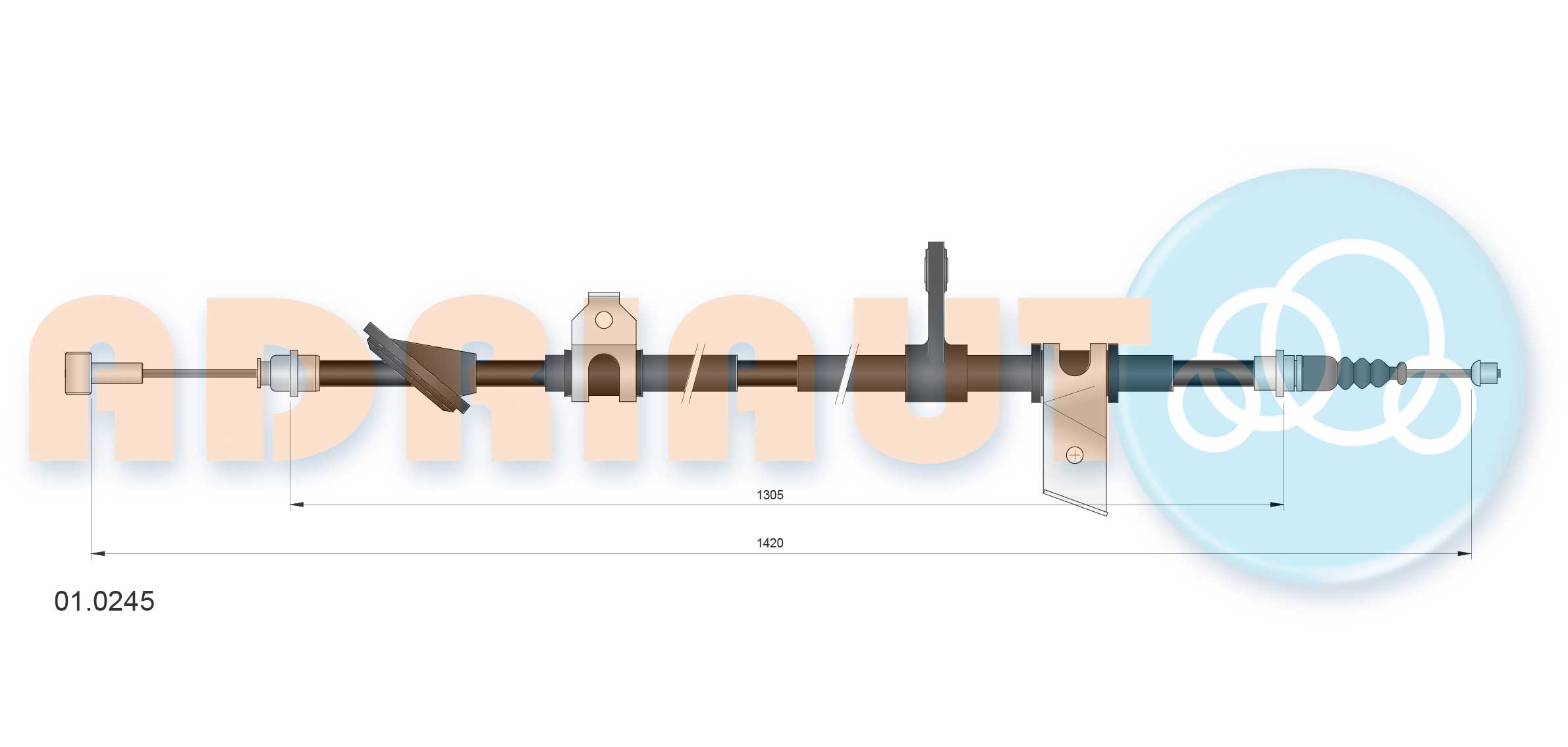 Handremkabel Adriauto 01.0245