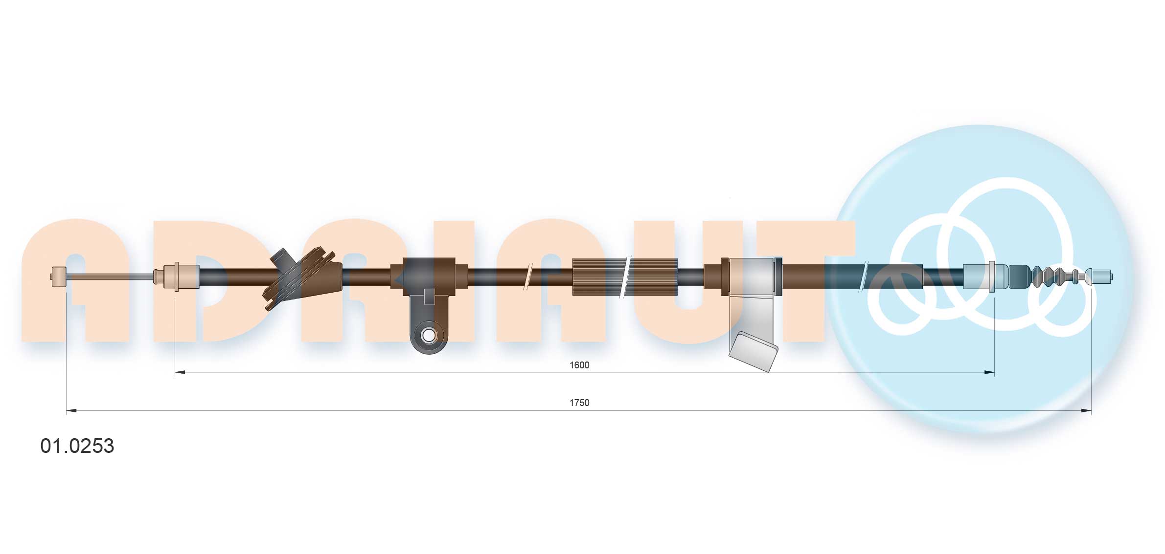 Handremkabel Adriauto 01.0253