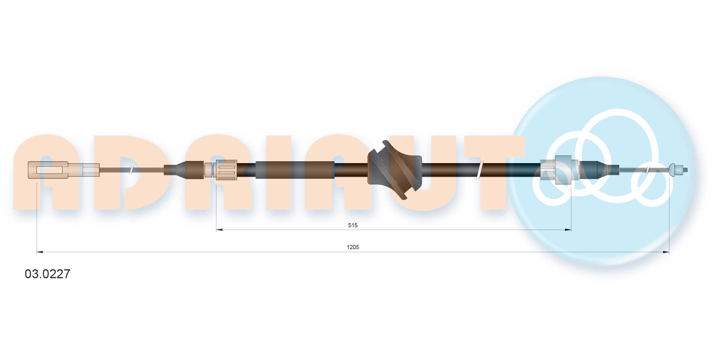 Handremkabel Adriauto 03.0227