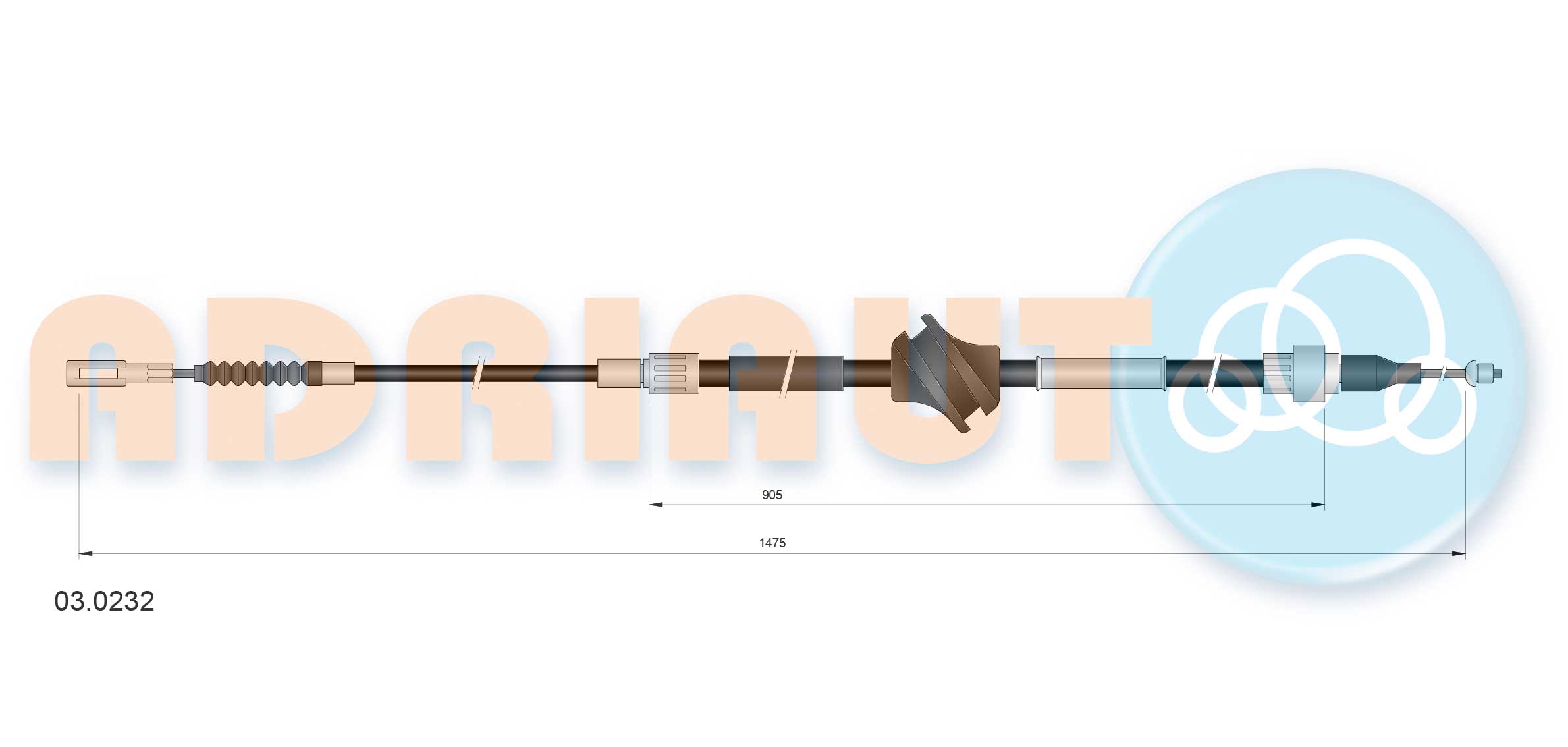 Handremkabel Adriauto 03.0232