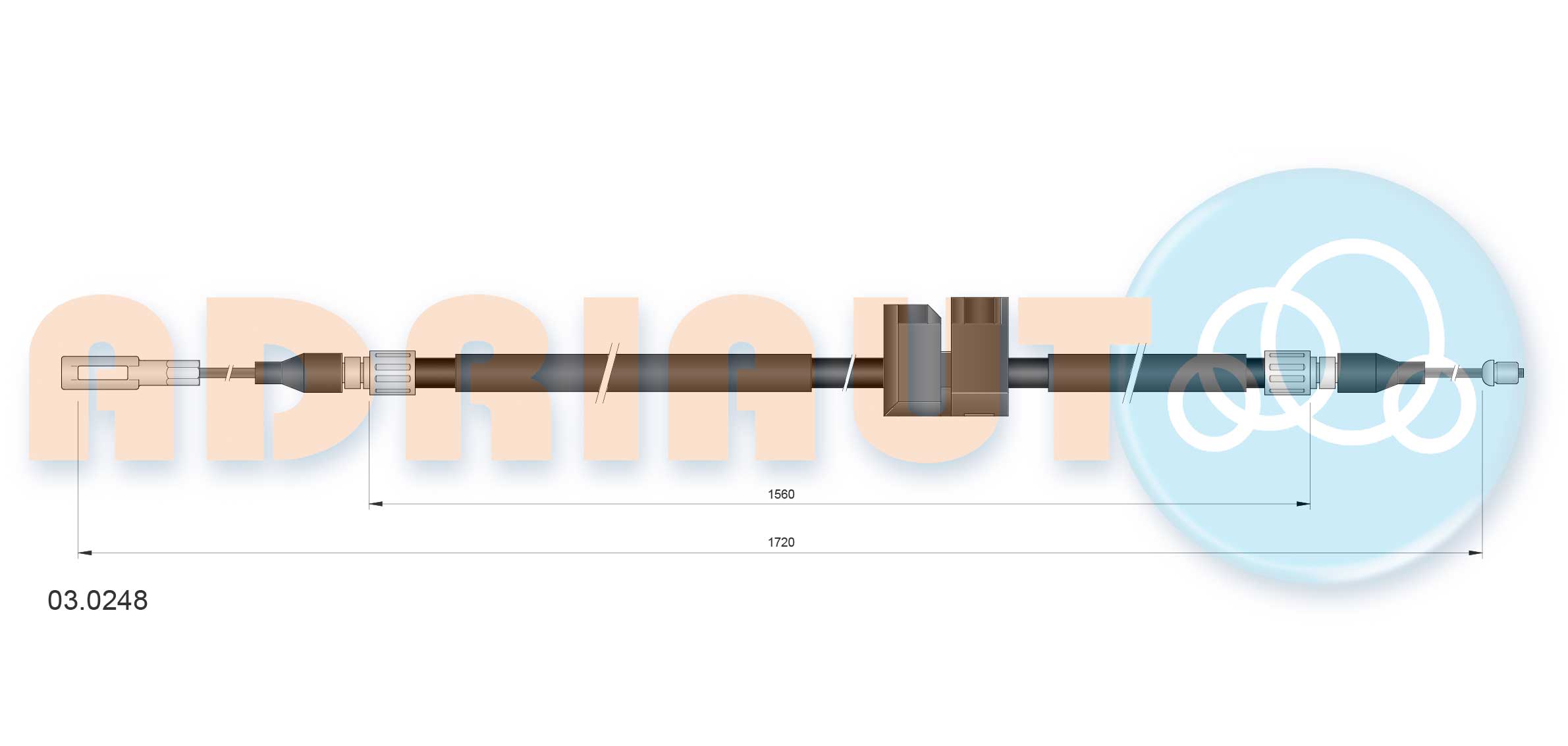 Handremkabel Adriauto 03.0248