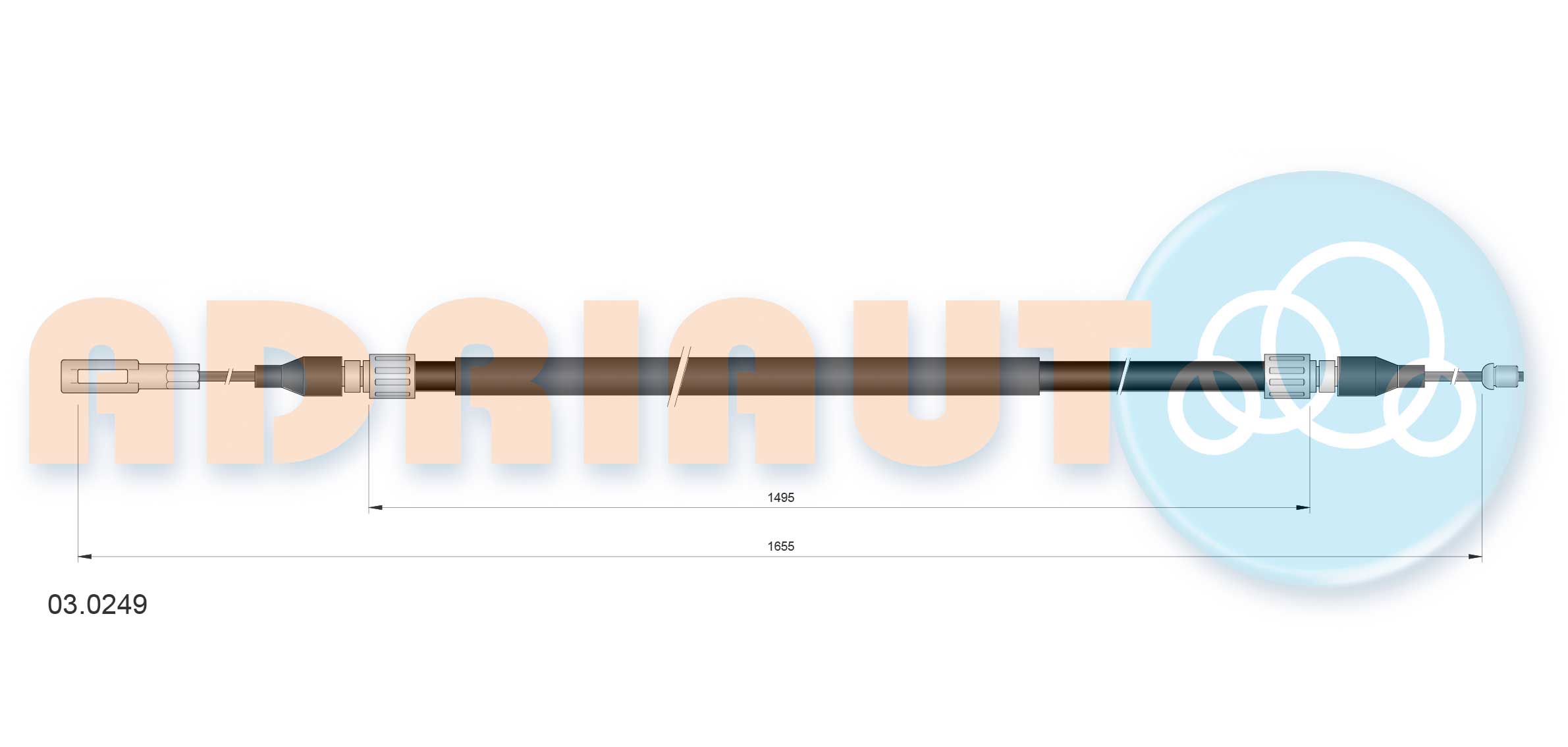 Handremkabel Adriauto 03.0249