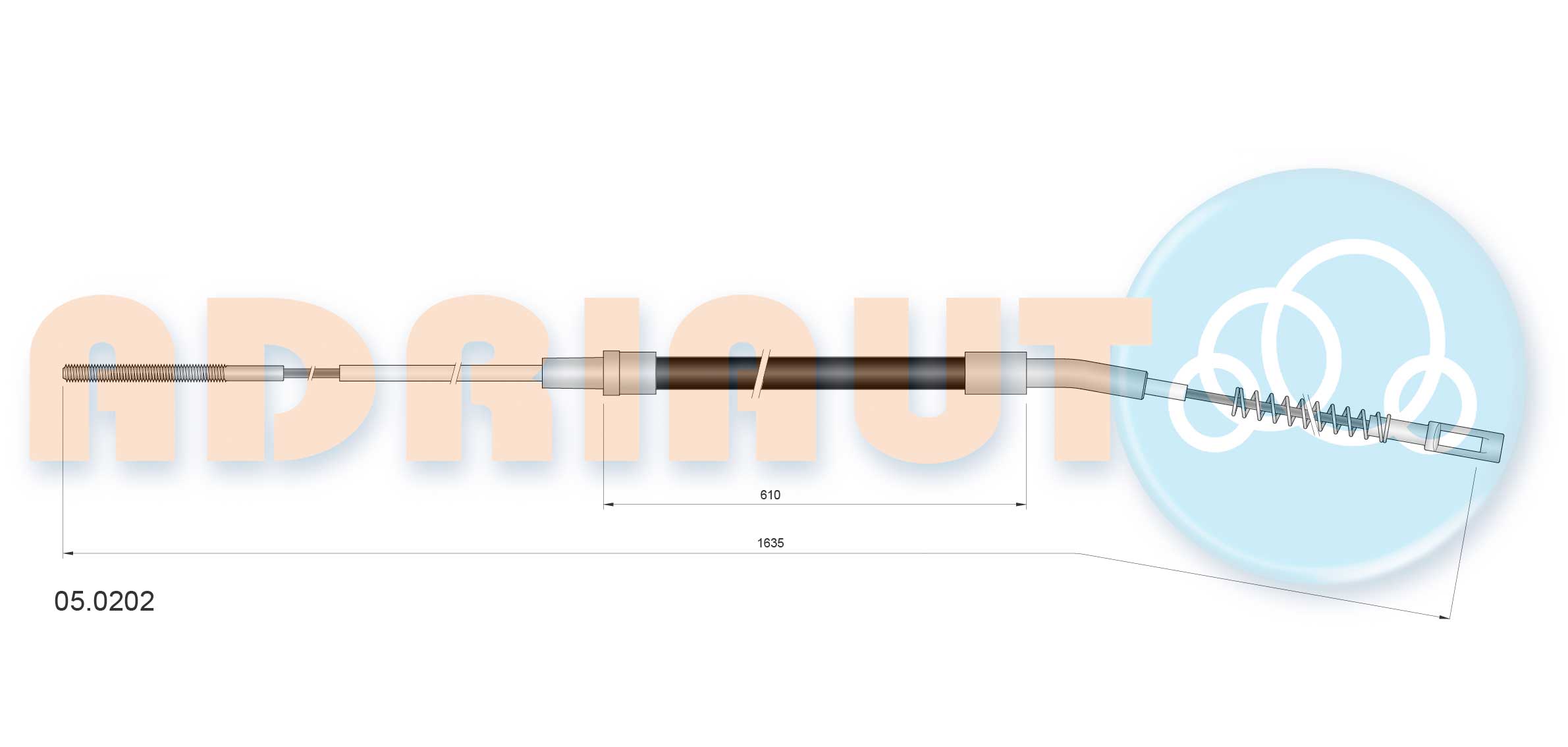 Handremkabel Adriauto 05.0202