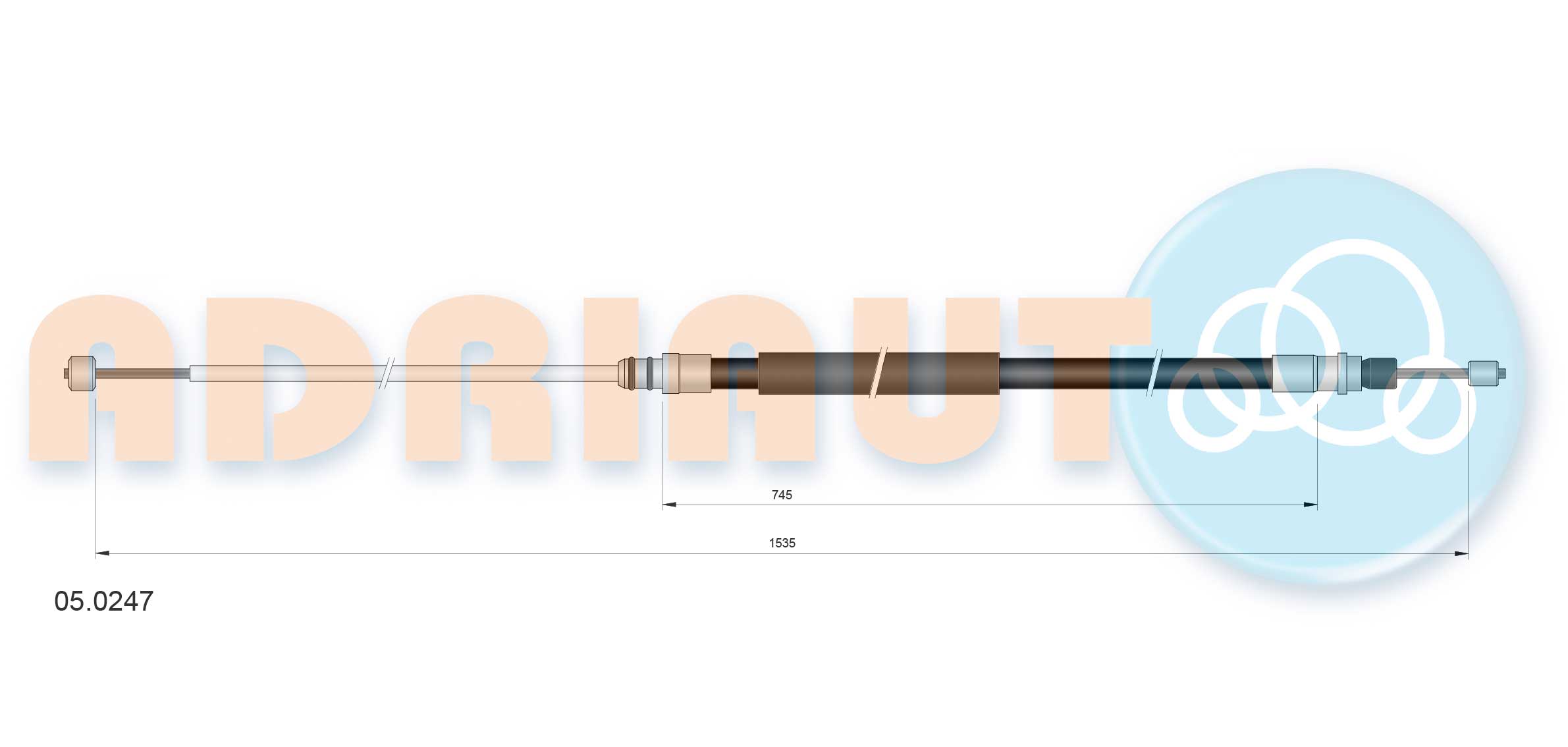 Handremkabel Adriauto 05.0247