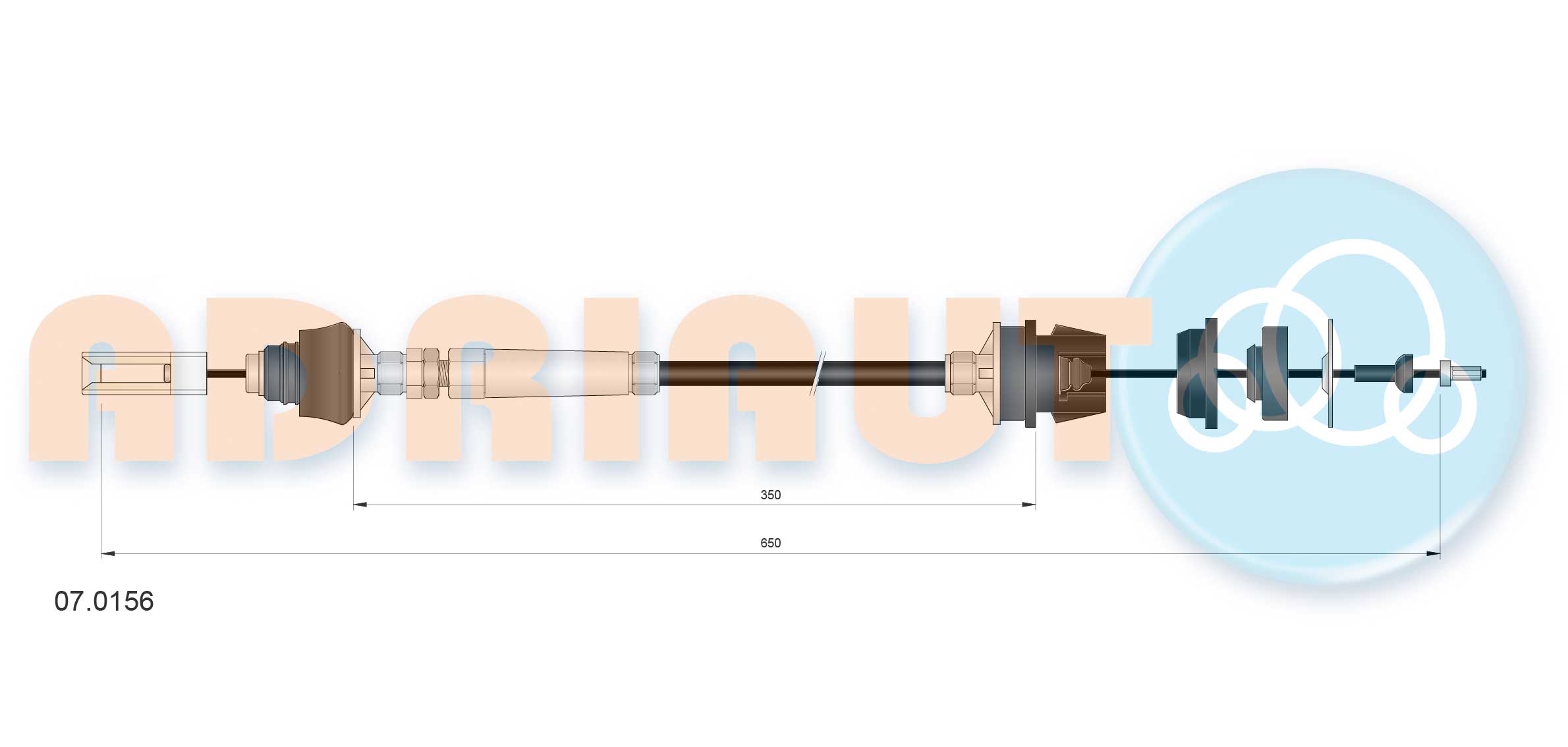 Koppelingskabel Adriauto 07.0156