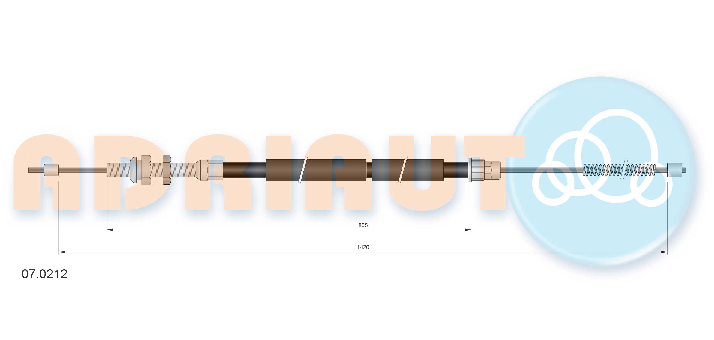 Handremkabel Adriauto 07.0212