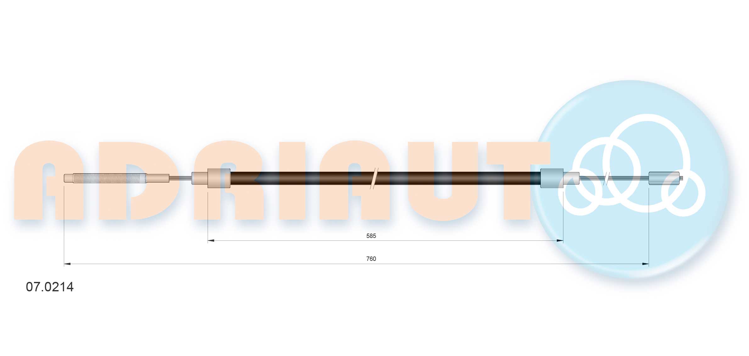 Handremkabel Adriauto 07.0214