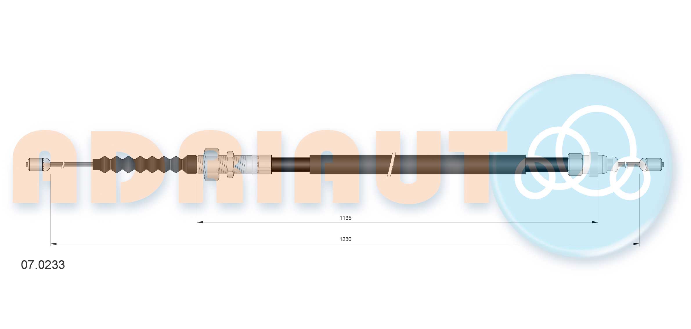 Handremkabel Adriauto 07.0233