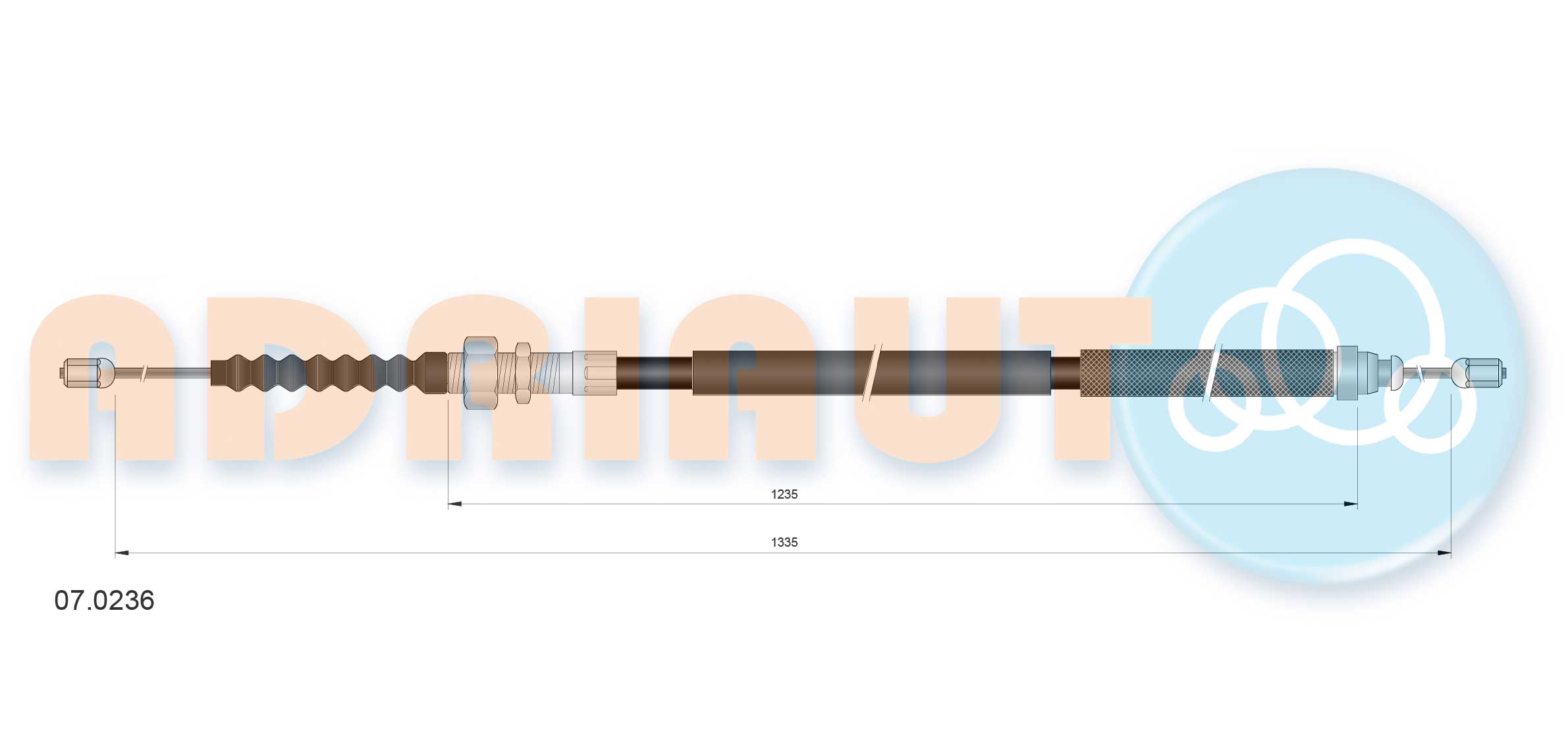 Handremkabel Adriauto 07.0236