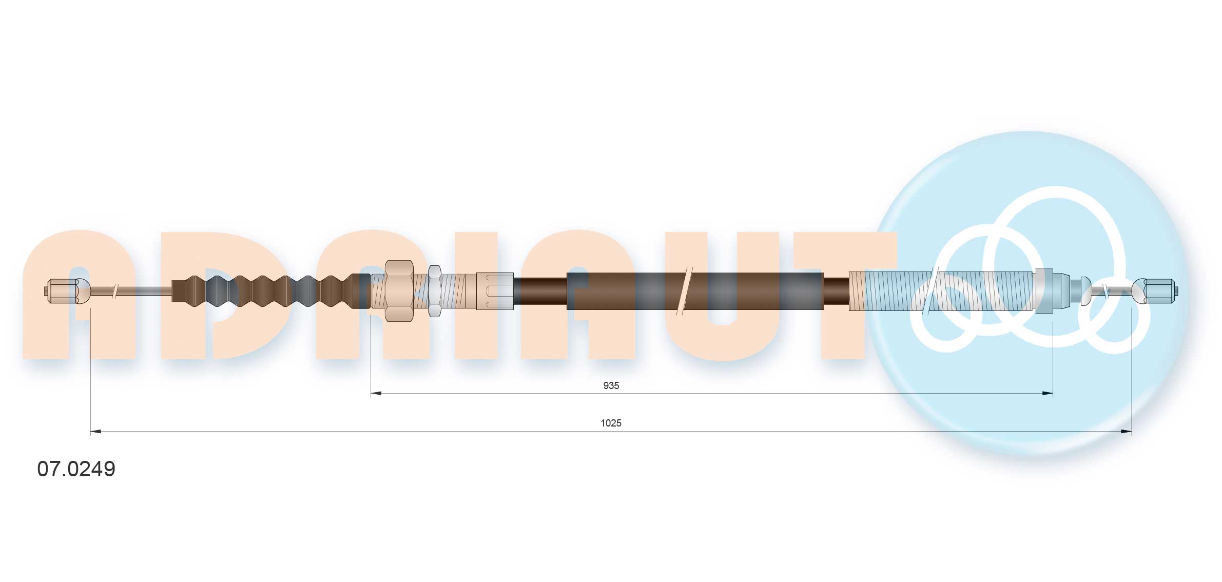 Handremkabel Adriauto 07.0249